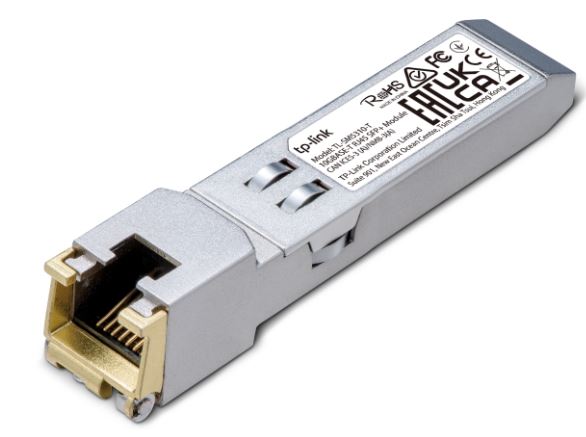[TL-SM5310-T] TP-LINK MINI GBIC GIGABIT MODULE, SUPPORT 10GBASE-T, 5GBASE-T, 2.5GBASE-T, 100BASE-TX, TRANSMIT DATA UP TO 30M AT 10GBPS, DDM, TX, HOT PLUGGABLE SFP + FOOTPRINT FEATURES