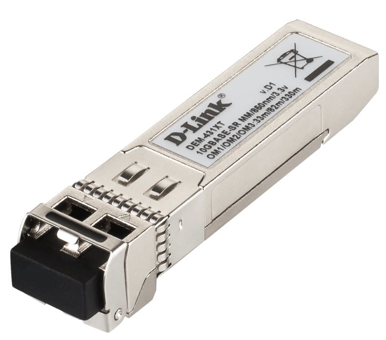 DLINK TRANSCEIVER SFP+ 10GBASE-SR, DUPLEX LC CONNECTOR, MULTIMODE, 550M MAXIMUM DISTANCE