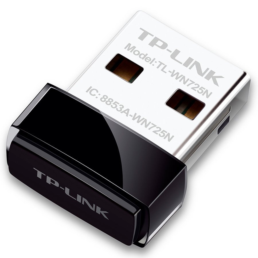 [TL-WN725N] TP-LINK WIRELESS ADAPTER, N150, USB 2.0, NANO, SUPPORT 64/128 bit WEP, WPA-PSK/WPA2-PSK, BLACK