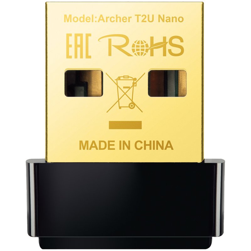 [ARCHER T2U NANO] TP-LINK WIRELESS ADAPTER, DUAL BAND, AC600, USB 2.0, NANO, SUPPORT 64/128 BIT WEP, WPA-PSK/WPA2-PSK, 802.1x, BLACK
