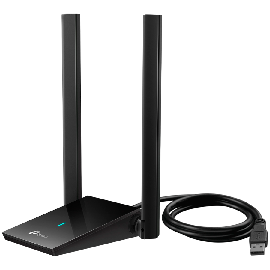 TP-LINK WIRELESS ADAPTER, DUAL BAND, AX1800, USB 2.0, WI-FI 6, 2× HIGH-GAIN DUAL-BAND ANTENNAS, BLACK