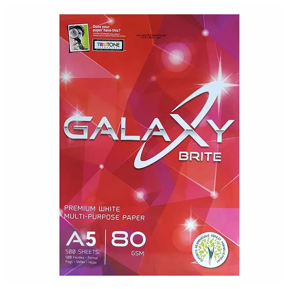 [COPIERGALAXY-A5] COPIER PAPER GALAXY A5 148X210mm 80gsm 500 Sheets