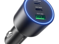 Vention Charger Car 165W 2xUSBC 1xUSBA 100W Max Black FFPB0