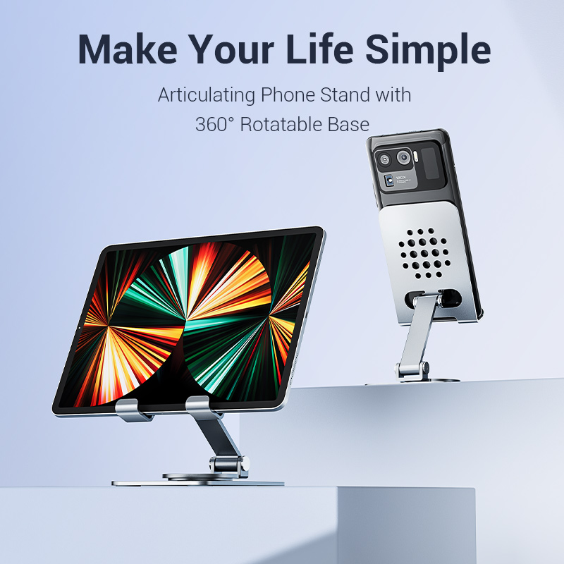 Vention MA Stand Rotatable & Foldable for Phone/Tablet Aluminium Grey KSDH0 - Image 2
