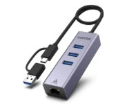 Unitek USB-C Hub USB3.0 3-Port & Gigabit LAN + USBA Adaptor Y-3088B