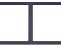 HDL Panel Frame 2 Gang Ash Grey