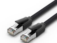 Vention NETWORK Cable CAT8 SFTP Braided 15.0m Black-Nickel IKOBN