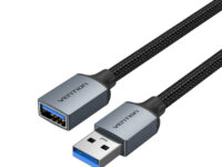 Vention IT Cable USB-A 3.0 M-F Extension Braided Aluminium 2.0m Grey CBLHH