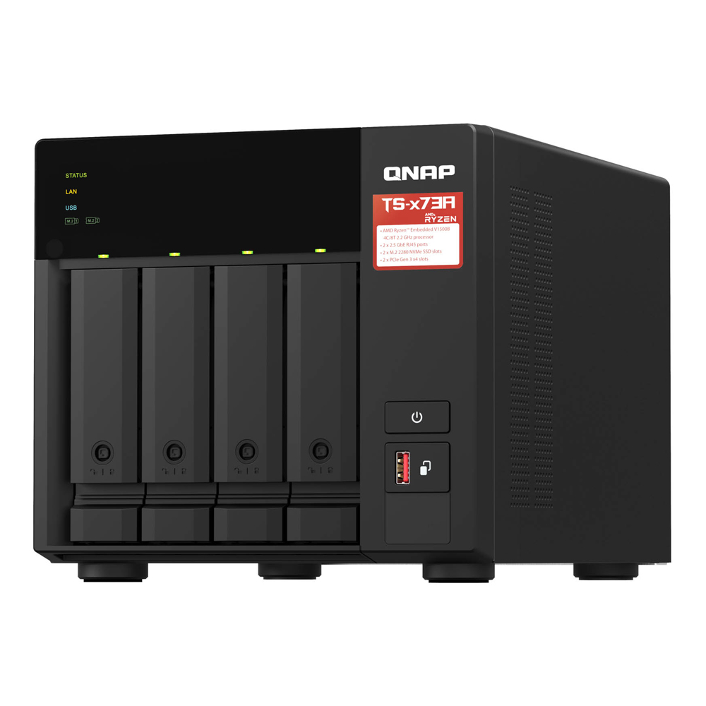 QNAP NAS 4-Bay Tower AMD Ryzen Quad-Core