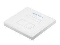 Vention NETWORK Keystone Wall Plate 2-Port White