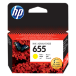 HP INK CARTRIDGE YELLOW, HP 655, FOR PRINTERS INK ADVANTAGE 3525, 4615, 4625, 5525, 6525, - 600 PAGES