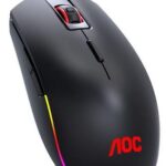 AOC MOUSE GAMING GM500, USB 2.0, 1.8M, 5000 DPI, AMDIDEXTROUS, 8 BUTTONS, AOC G-TOOLS, BLACK-RED, 2 YW