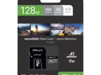 PNY Flash Memory MicroSDXC Card Elite Pro 128GB Class 10 UHS-I U3 V30 with SD Adapter