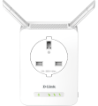 DLINK WI-FI RANGE EXTENDER 300MBPS 2.4GHz, 802.11n/g/b, POWER PASSTHROUGH, 2x EXTERNAL ANTENNAS, 10/100 LAN, LED SIGNAL INDICATOR, UNIVERSAL, UK PLUG
