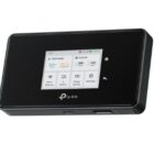 TP-LINK ROUTER WIRELESS 5G LTE MOBILE WI-FI, TRI-BAND, 4680mAh BATTERY, 1 NANO SIM CARD SLOT, 1 USB-C, 2× TS-9 ANTENNA PORTS, 1× MICRO SD CARD SLOT, 1× GIGABIT WAN/LAN PORT, BLACK