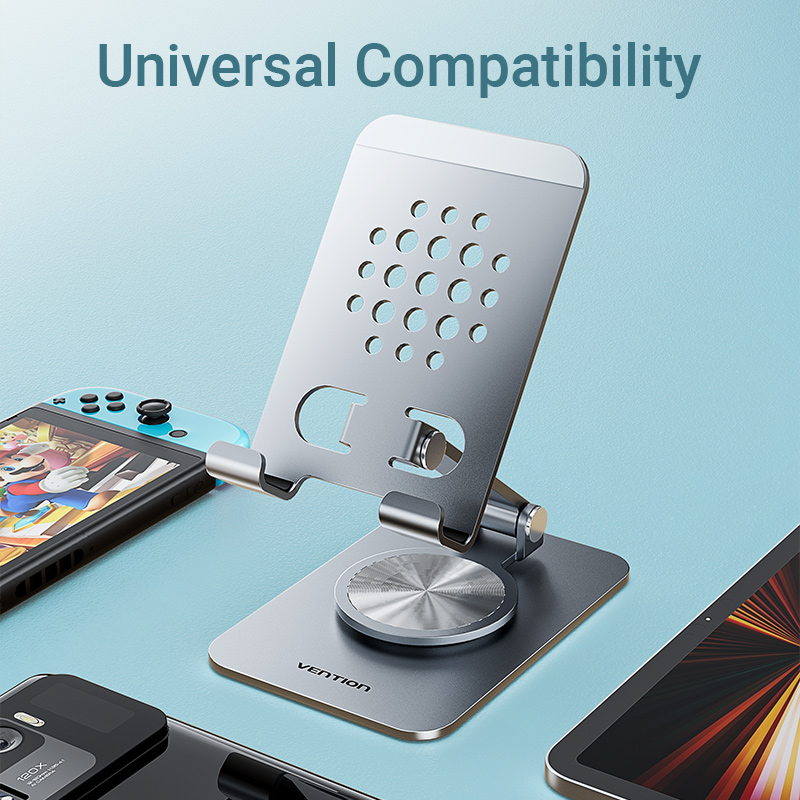 Vention MA Stand Rotatable & Foldable for Phone/Tablet Aluminium Grey KSDH0 - Image 8
