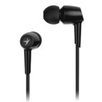 GENIUS EARPHONES HS-M225, IN-LINE MICROPHONE, 3.5MM JACK, CABLE LENGTH 1.2M, BLACK, 3X SETS OF S/L SILICON FITTINGS
