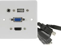 AV:Link WALL PLATE USB-A/HDMI/VGA 4K 122.395UK
