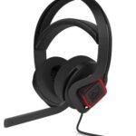 HP HEADSET OMEN MINDFRAME PRIME HEADSET, MICROPHONE, BUILT IN VIRTUAL SURROUND SOUND AUDIO CHIP POWERED BY C-MEDIA XEAR, OMEN'S ACTIVE EARCUP COOLING TECHNOLOGY, COMPATIBLE WITH PCs WITH USB-A PORT, 1YW, BLACK