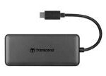 TRANSCEND HUB 6-IN-1 USB 3.1 GEN 2, USB TYPE-C (USB 3.1 GEN 2), MICROSD CARD SLOT (UHS-I), SD CARD SLOT (UHS-II), USB TYPE-C (MAX. 60W POWER DELIVERY), USB TYPE-A X2 (USB 3.1 GEN 1), BLACK, 2YW