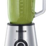 SEVERIN BLENDER, 1000ML, DRINKS/ CRUSH ICE, SMOOTHIE, 500W, REMOVABLE GLASS BLENDER & KNIFE, POURING SPOUT, MEASURING CUP, STAINLESS STEEL