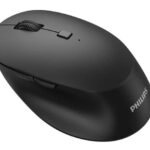 PHILIPS MOUSE, 5000 SERIES WIRELESS, SPK7507B, 2.4GHZ WIRELESS, ERGONOMIC DESIGN, 6 BUTTONS, WORK SMOOTHLY BETWEEN 3 DEVICES, BLACK