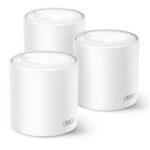 TP-LINK WIRELESS WHOLE HOME MESH KIT AX3000, DUAL BAND WIT SPEEDS UP TO 3.0GBPS, 3 x GIGABIT PORTS, 2 X INTERNAL ANTENNAS, 2 X MU-MIMO, QOS, OFDMA, PARENTAL CONTROL, ROUTER/AP MODE, WPA/WPA2/WPA3, WHI
