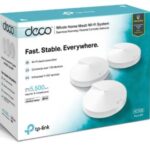 TP-LINK WIRELESS WHOLE HOME MESH KIT AC1300, DUAL BAND, 2 x GIGABIT LAN PORTS, 4 X INTERNAL ANTENNAS, MU-MIMO, QOS, PARENTAL CONTROL, ANTIVIRUS, ROUTER/AP MODE, WPA/WPA2, WHITE, PACK OF 3 UNITS