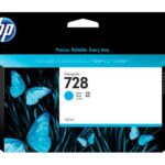 HP INK CARTRIDGE CYAN, HP 728, 130ML, FOR DESIGNJETS T730, T830 SERIES