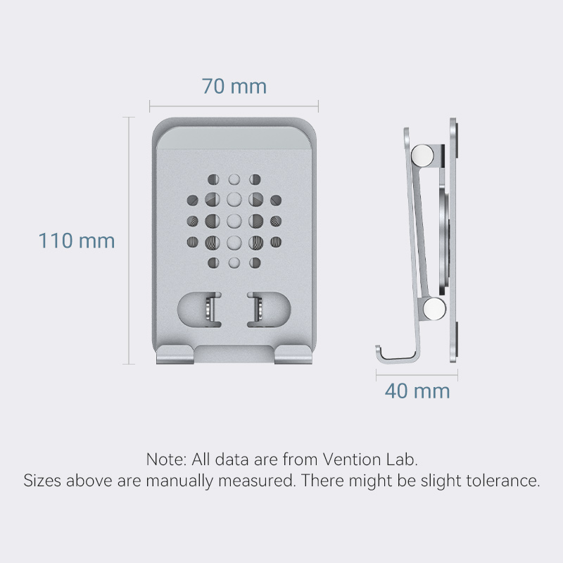 Vention MA Stand Rotatable & Foldable for Phone/Tablet Aluminium Grey KSDH0 - Image 10