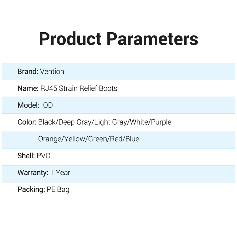 Vention NETWORK Connector Strain Relief Boots RJ45 Blue 50-pack - Image 4