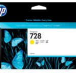 HP INK CARTRIDGE YELLOW, HP 728, 130ML, FOR DESIGNJETS T730, T830 SERIES