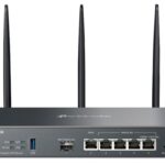TP-LINK AX3000 VPN ROUTER OMADA MULTI-GIGABIT VPN, 1 X WAN PORTS, 1 X LAN PORTS, 4 X GIGABIT WAN/LAN PORTS, 1 X GIGABIT SFP WAN/LAN PORT, 1 X USB 3.0, OMADA APP, DPD, PFS, RESET BUTTON, BLACK