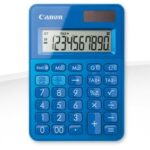 CANON CALCULATOR LS100KMBL, 10 DIGIT, DUAL POWER, LARGE DISPLAY, TAX FUNCTIONS, RECYCLABLE MATERIAL, BLUE