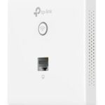 TP-LINK ACCESS POINT N300, WIRELESS INDOOR WALL PLATE, 2.4 GHz, 2X LAN PORTS, 2 X INTERNAL ANTENNAS, LOAD BALANCE, CAPTIVE PORTAL