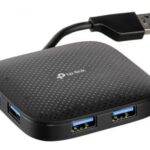 TP-LINK HUB PORTABLE, USB3.0 4-PORT, CONNECT UP TO 4 DEVICES AT A TIME, DATA TRANSFER SPEED 10 TIMES FASTER, ULTRA COMPACT DESIGN, BLACK