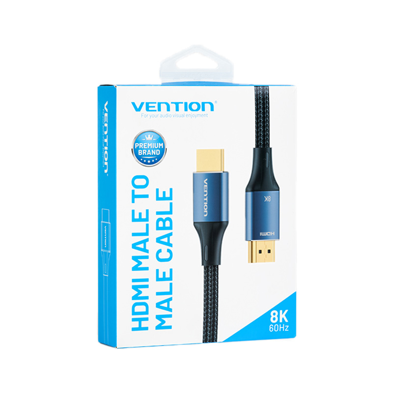 Vention HDMI Cable 2.1 8K60Hz Braided 1.0m Aluminium Blue ALGLF - Image 12