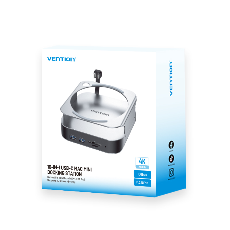 Vention IT HUB 10-in-1 USB-C Docking Station for Mac Mini THIHAG - Image 13