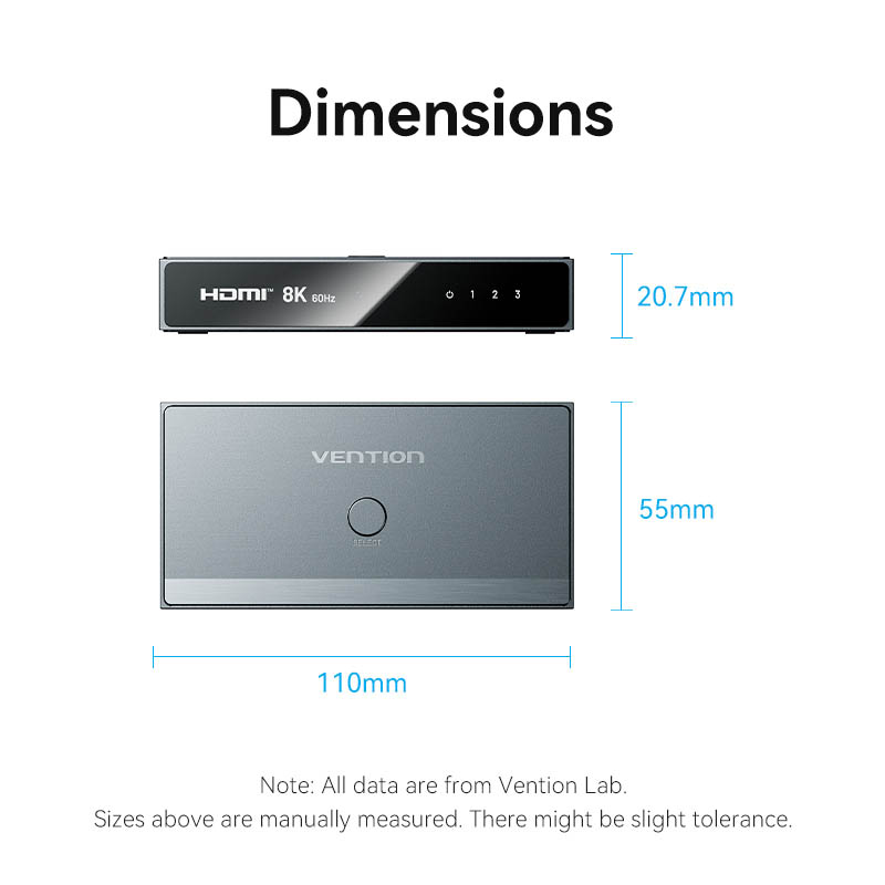 Vention HDMI Switch 3-Port 8K 2.1 w/Remote Control AKRH0 - Image 17