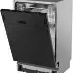 HYUNDAI DISHWASHER 60CM, BUILT IN, 14 SETS, 7 PROGRAMS, 1850 KWH, 42DB, 12L WATER CONSUMPTION, FLOOR LIGHT, LED DISPLAY, DRY+ & 3IN1 FUNCTION, HALF LOAD, DELAY START, 600x600x845, STAINLESS STEEL WITH BLACK DOOR