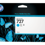 HP INK CARTRIDGE CYAN, HP 727, 130ML, FOR DESIGNJETS T920, T930, T1500, T1530, T2500, T2530 SERIES