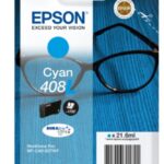 EPSON INK CARTRIDGE SINGLEPACK ULTRA INK CYAN 408XL(21.6ML), FOR WORKFORCE PRO WF-C4810DTWF