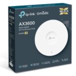TP-LINK ACCESS POINT AX3600, WIRELESS INDOOR PoE, DUAL BAND, 1 X 2.5 GBPS PORTS (1x POE), 8 X INTERNAL ANTENNAS, MU-MIMO, SEAMLESS ROAMING, AIRTIME FAIRNESS, OMADA APP, CEILING OR WALLMOUNT