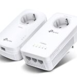TP-LINK POWERLINE AV1300, PASSTHROUGH, TWIN PACK, 3 X GIGABIT ETHERNET PORTS, UP TO 300 METERS, 128-BIT AES ENCRYPTION, PLUG AND PLAY, UK PLUG