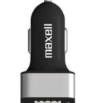 MAXELL POWER CAR ADAPTER WITH 2X USB PORTS, 1x 1A AND 1X 2.1A OUTPUT, CHARGE TWO DEVICES SAME TIME, LED LIGHT INDICATES CHARGING, BLACK