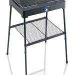 SEVERIN GRILL TABLE WITH STAND 2200W, ELECTRIC, QUICK GRILL TIMER, INDOOR/OUTDOOR USE, SAFETOUCH SURFACE, RIBBED GRILL PLATE, REMOVABLE PARTS, THERMOSTAT-CONTROLLED HEATING ELEMENT, EASY CLEAN, STAINLESS STEEL GRILL GRADE