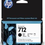 HP INK CATRIDGE BLACK, HP 712, 38ML, FOR DESIGNJET, T230, T250, T630, T650 SERIES