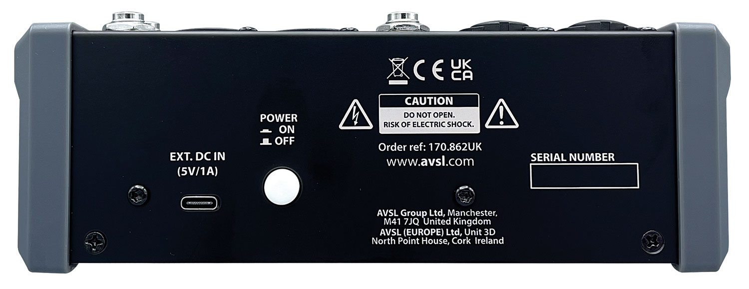 Citronic CMA-6 4 Channel Compact Mixer with DSP USB Play-Record BT & PC Connectivity 170.862UK - Image 3