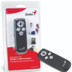 GENIUS POINTER MEDIA WIRELESS 100, WIRELESS 2, 4GHz - UP TP 10METERS, PICO RECEIVER, LASER BEAM, SUPPORT PAGE UP/PAGE DOWN, 5xBUTTONS, WORK WINDOWS&MAC