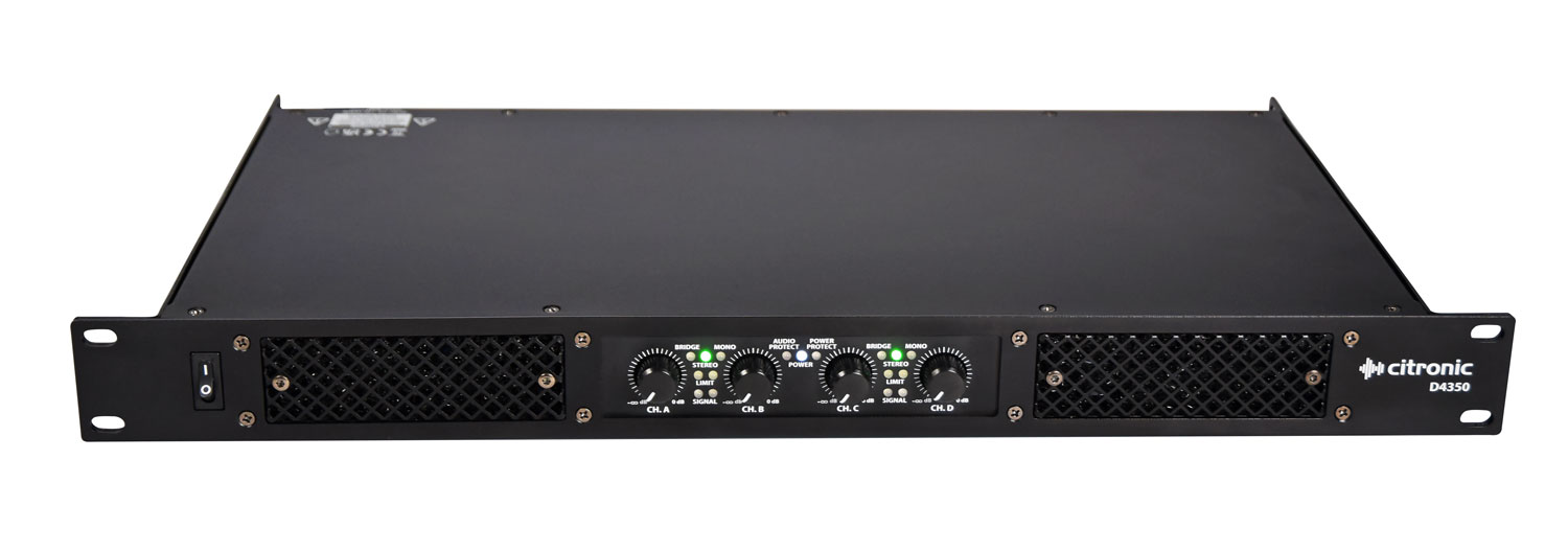 Citronic Amplifier D4350 4x350W 4ohm Quad Power Class-D 172.144UK